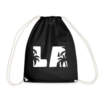 LA Palms Los Angeles - Drawstring Bag - black - Front