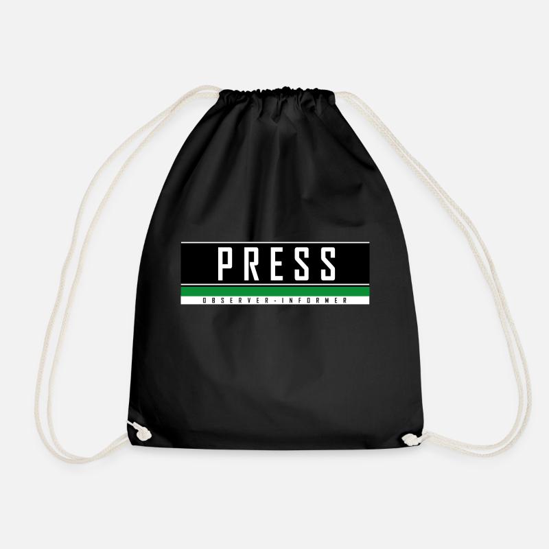 Flap Custom Presse - Turnbeutel - Schwarz