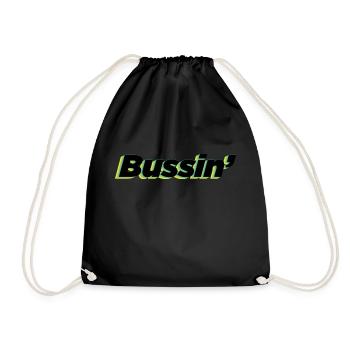 Boussin Trendy Words, Slang, Sayings Typography - Drawstring Bag - black - Front