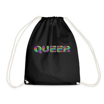 Queer - Drawstring Bag - black - Front