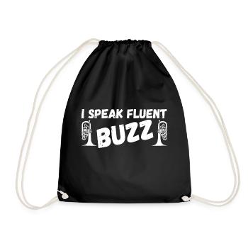 Marching Band Mellophone Musician - Drawstring Bag - black - Front