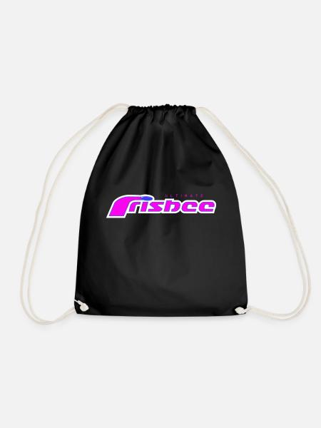 Ultimate Frisbee Purple - Drawstring Bag - black