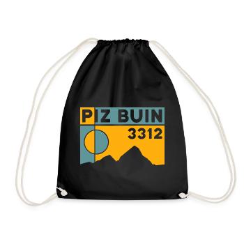 Berg Piz Buin Tour Ascension Souvenir Souvenir - Sac de sport léger - noir - Devant