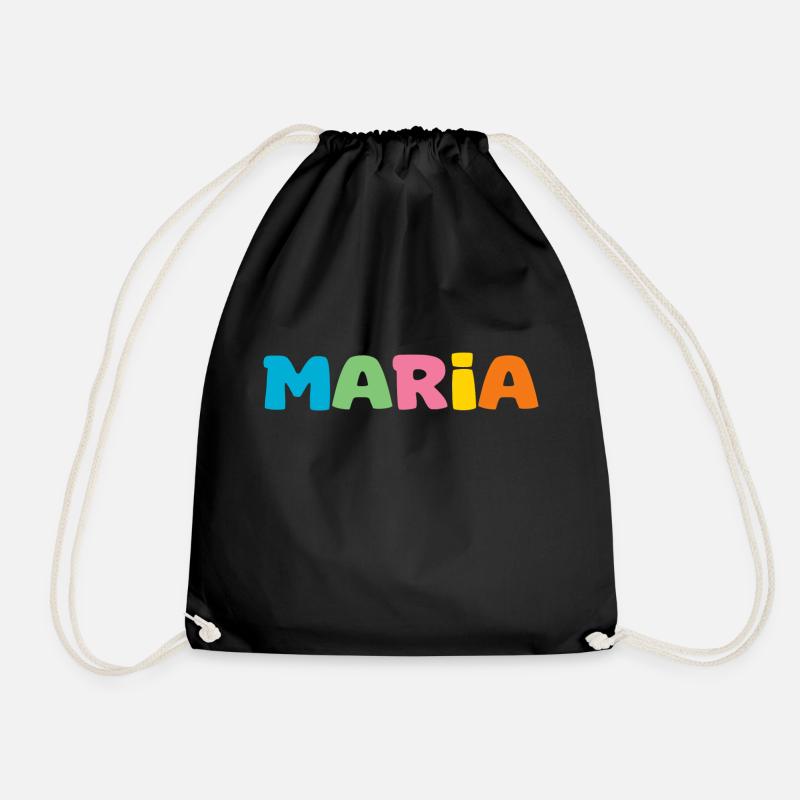 Name - Maria - Turnbeutel - Schwarz