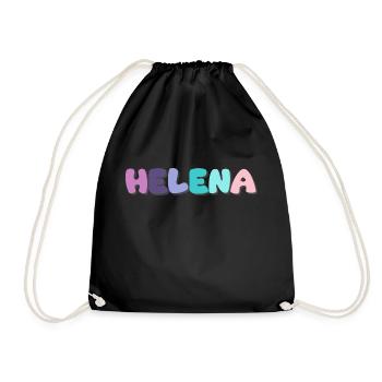 Name - Helena - Drawstring Bag - black - Front