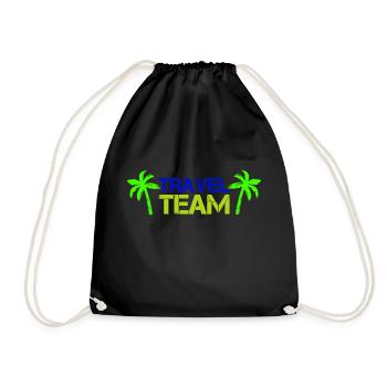 travel team - Turnbeutel - Schwarz - Vorne