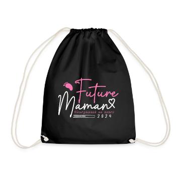 future maman 2024 chargement en cours,cadeaux Mère - Sac de sport léger - noir - Devant