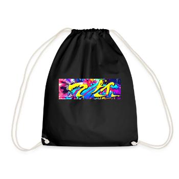 Graffiti tache de couleur Streetart - Sac de sport léger - noir - Devant
