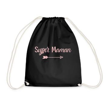 Super Mom Rose Gold - Mama Geschenk - Turnbeutel - Schwarz - Vorne