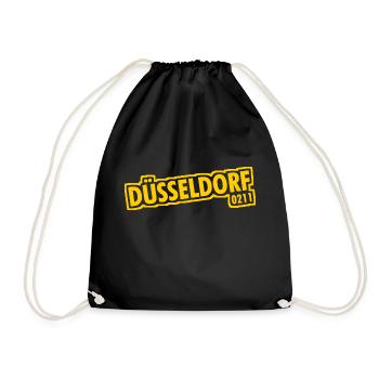 Dusseldorf - 0211 - Dialling Code - NRW - Ruhrpott - Drawstring Bag - black - Front