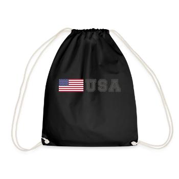 ÉQUIPE États-Unis Drapeau américain devant la police de caractères - Sac de sport léger - noir - Devant