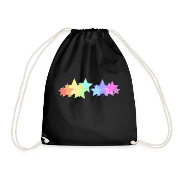 Colorful Stars - Drawstring Bag - black - Front