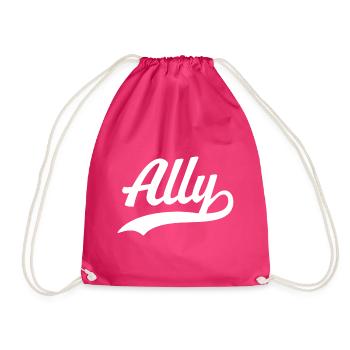 Ally - Drawstring Bag - fuchsia - Front