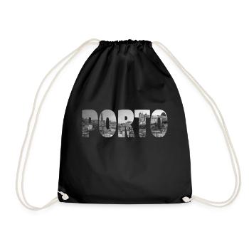 Porto Portugal - Drawstring Bag - black - Front