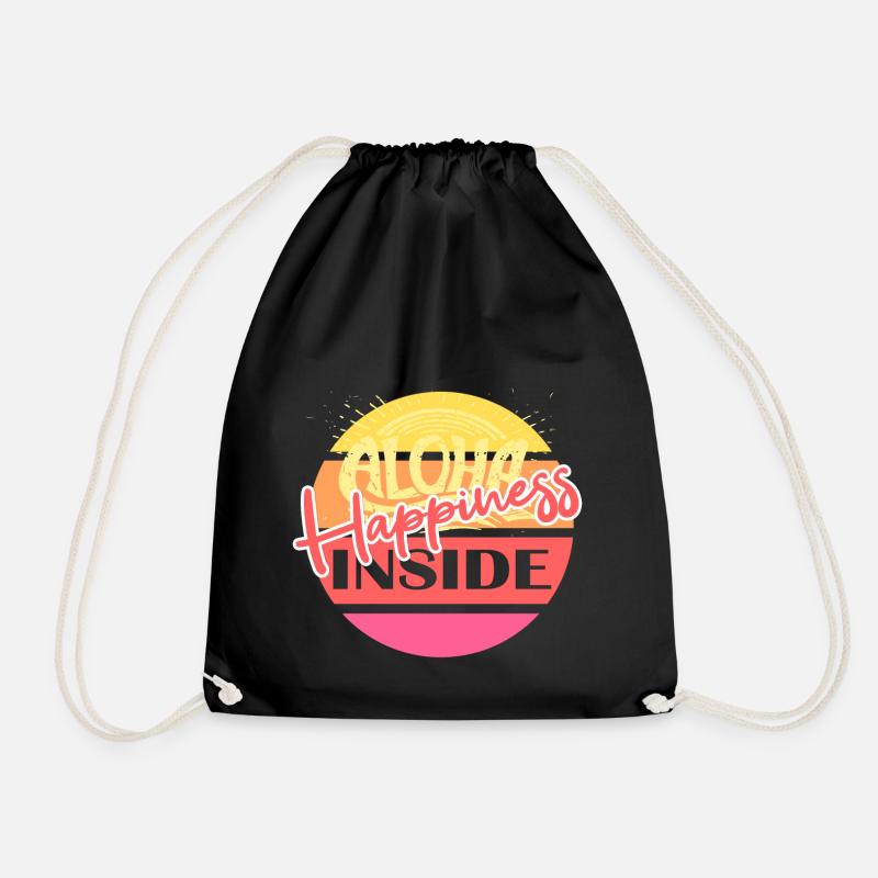 aloha Happiness Inside - Turnbeutel - Schwarz
