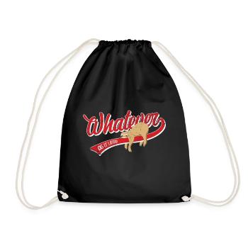 Whatever Sloth - Funny Sloth Procrastination - Drawstring Bag - black - Front