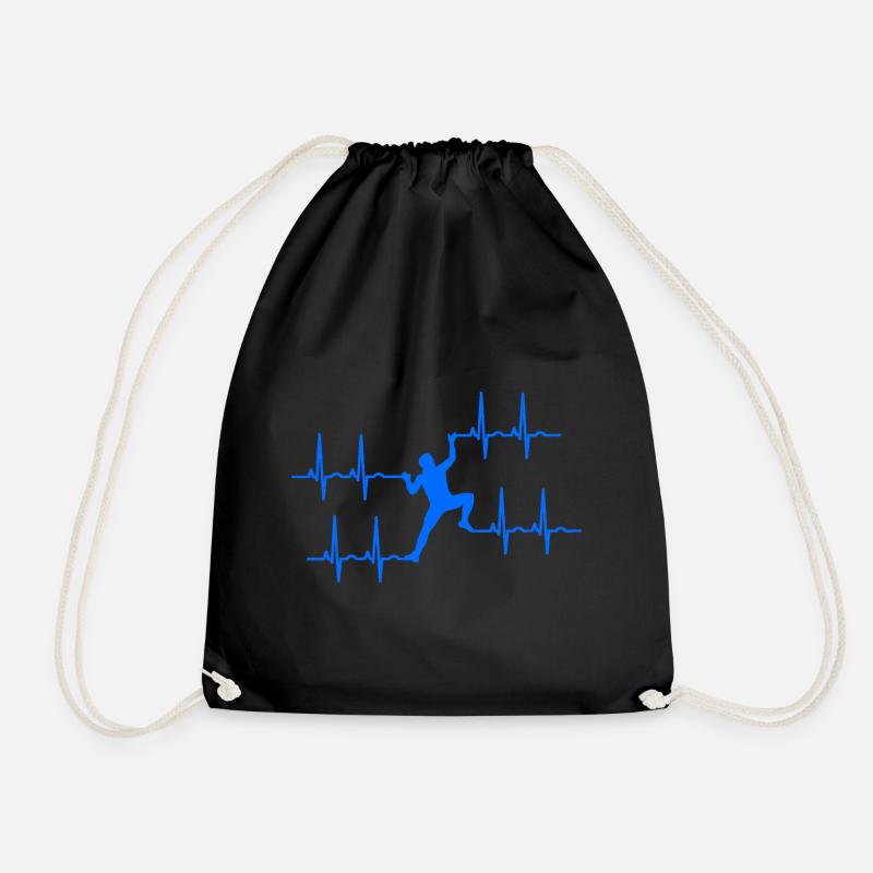 Climber Boulderer Climbing Bouldering - Drawstring Bag - black