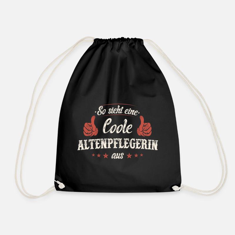 Altenpflegerin Pfleger Beruf Spruch Altenpflege - Turnbeutel - Schwarz
