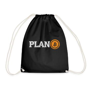 Bitcoin: Plan B - Turnbeutel - Schwarz - Vorne