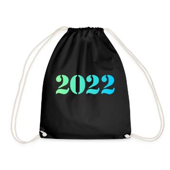 2022 - Drawstring Bag - black - Front