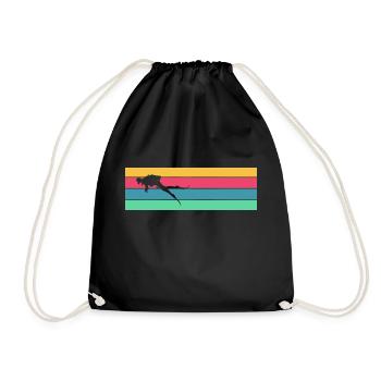 Diver Retro Vintage Gift - Drawstring Bag - black - Front