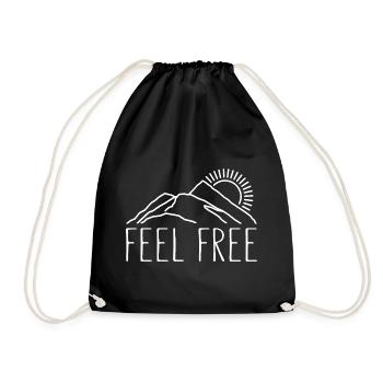 Feel Free - Drawstring Bag - black - Front