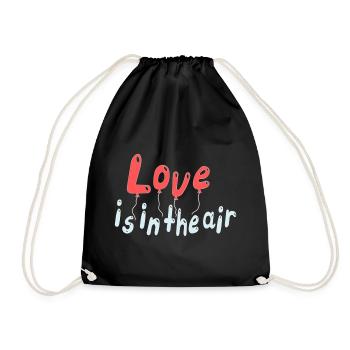 Love is in the air - Drawstring Bag - black - Front