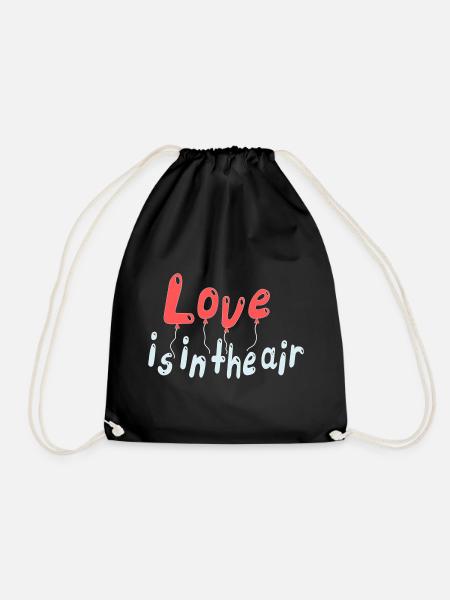 Love is in the air - Turnbeutel - Schwarz