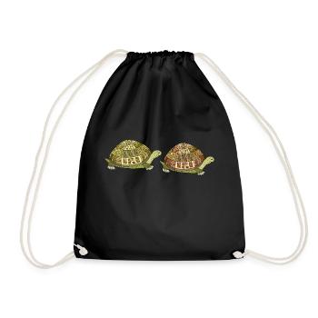 Turtles - Drawstring Bag - black - Front