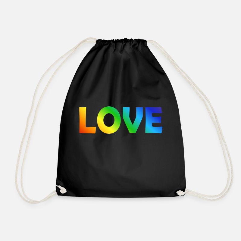 LOVE - Turnbeutel - Schwarz