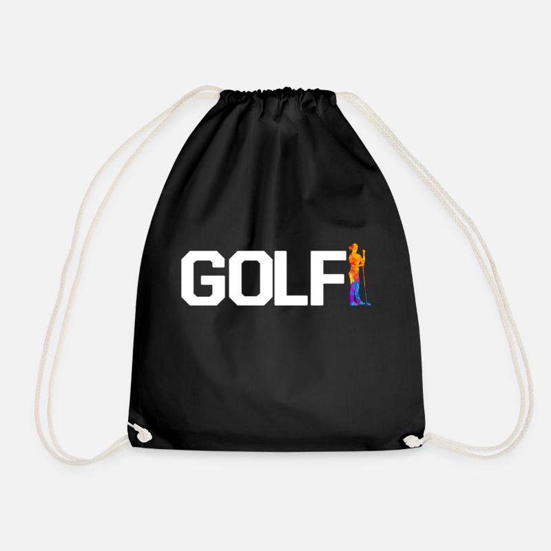 Golf Golfer Golfer Gift Golf Club - Drawstring Bag - black