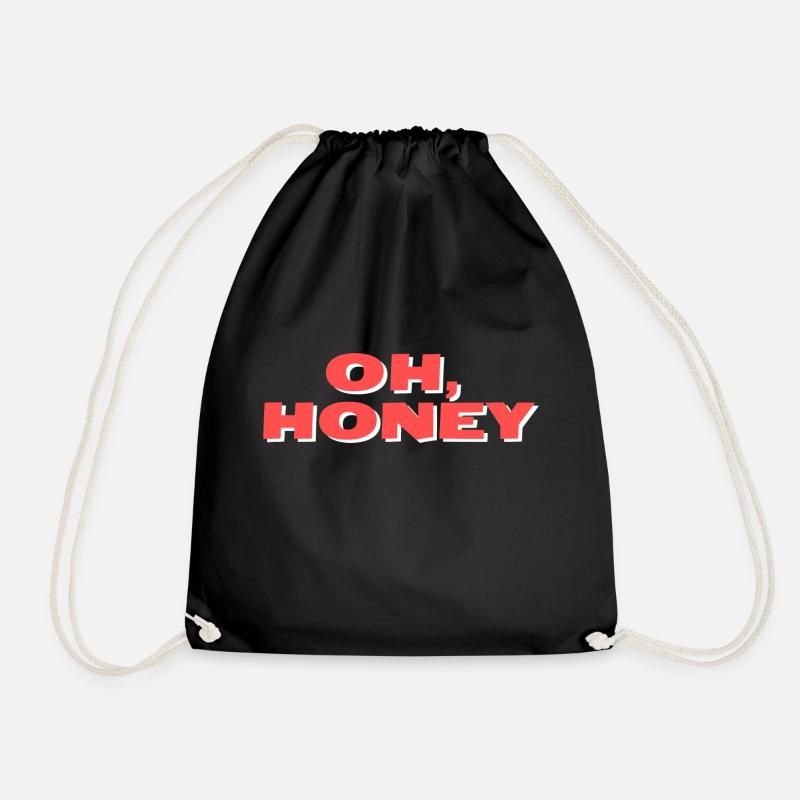 oh honey - Drawstring Bag - black