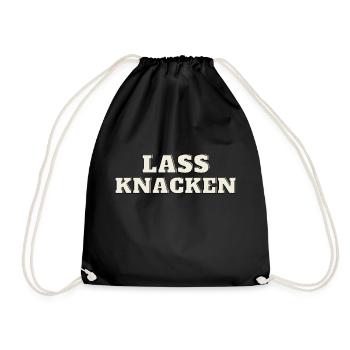 Lass Knacken - Turnbeutel - Schwarz - Vorne