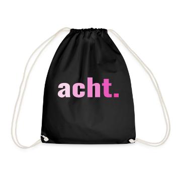 8. Geburtstag Acht 8 Jahre Geschenk - Turnbeutel - Schwarz - Vorne