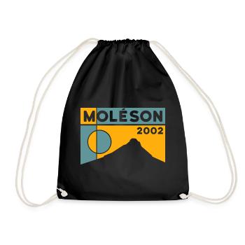Moléson Wanderung Tour Andenken Souvenir Geschenk - Turnbeutel - Schwarz - Vorne