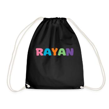 Nom - Rayan - Sac de sport léger - noir - Devant
