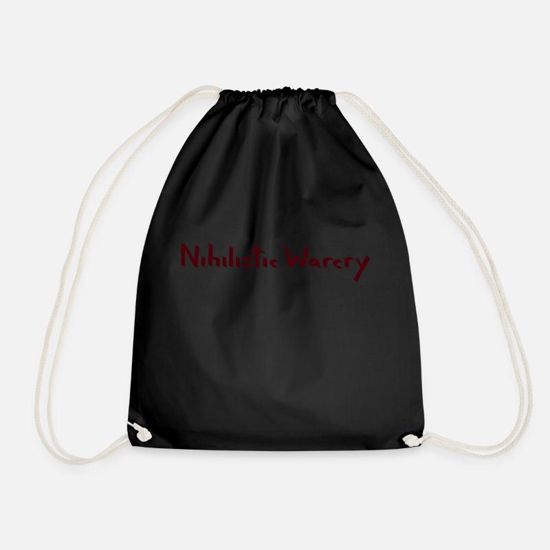 Nihilistisches Warcry-Logo - rot - Turnbeutel - Schwarz