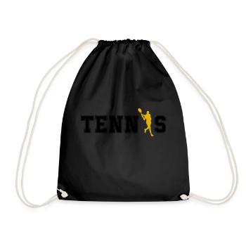 tennis - Turnbeutel - Schwarz - Vorne