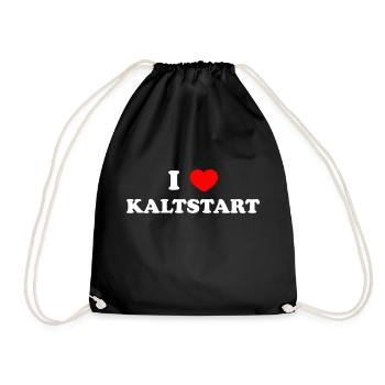 I liebe Kaltstart, Auto-Tuning, Car Performance, A - Turnbeutel - Schwarz - Vorne
