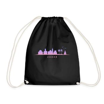 Croatia hrvatska kroatien hrv hr travel Zadar - Drawstring Bag - black - Front