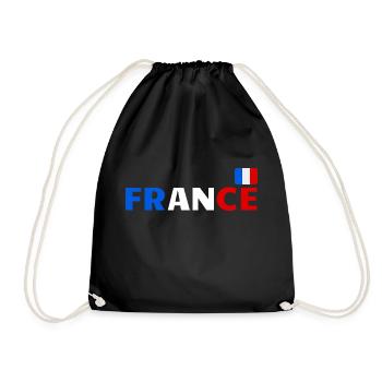 France drapeau fans France équipes supporteurs - Sac de sport léger - noir - Devant
