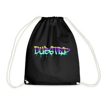 Dub Step Techno Musik Party Tropfen Graffiti Text - Turnbeutel - Schwarz - Vorne