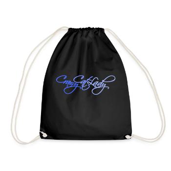 Chat fou Dame Texte Folle Femme Chats Amour - Sac de sport léger - noir - Devant