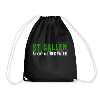 Saint-Gall - Ville de mes pères (Vectorgraphic) - Sac de sport léger - noir - Devant