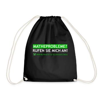 Mathe Mathematik Mathelehrer Algebra Geschenk - Turnbeutel - Schwarz - Vorne