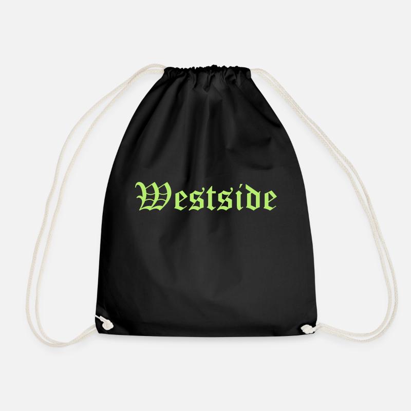 westside - Drawstring Bag - black