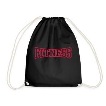 FITNESS - Turnbeutel - Schwarz - Vorne