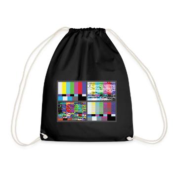 Grand test photo TV 80s 90s rétro design vintage - Sac de sport léger - noir - Devant