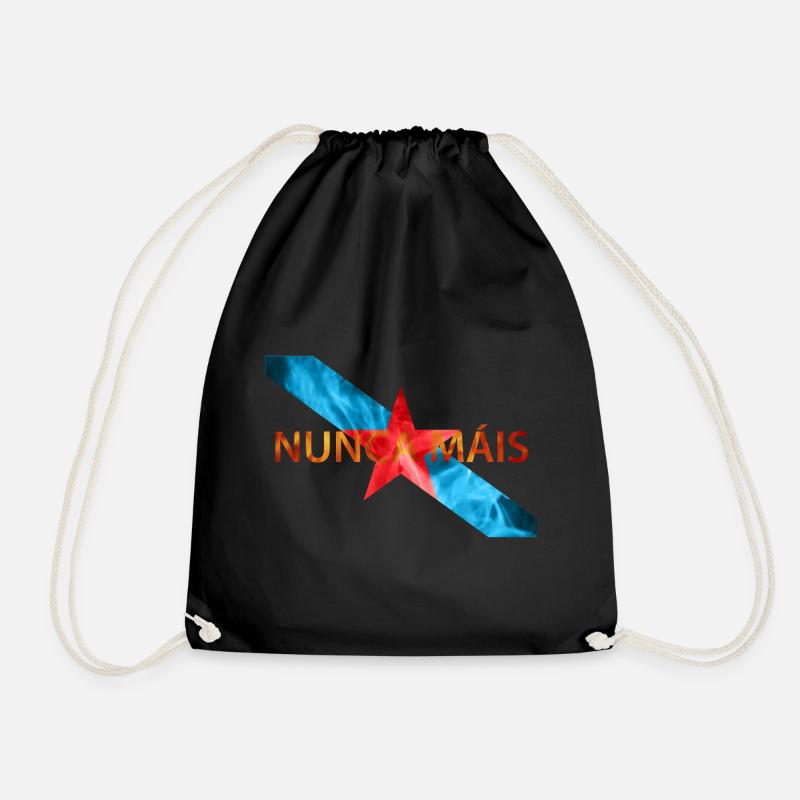 Never more - Drawstring Bag - black