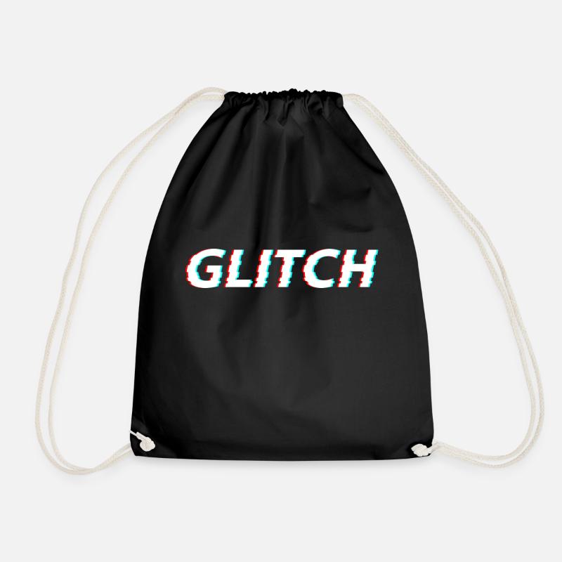 Glitch - Turnbeutel - Schwarz